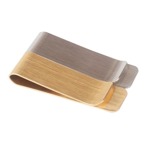Baluue 2 Stück Teiliges Messing und Edelstahl Geldklammern Robuste Bargeld Kartenhalter Schlankes Design für Herren Kompakte Metallclips für Geldscheine und Visitenkarten Praktische von Baluue