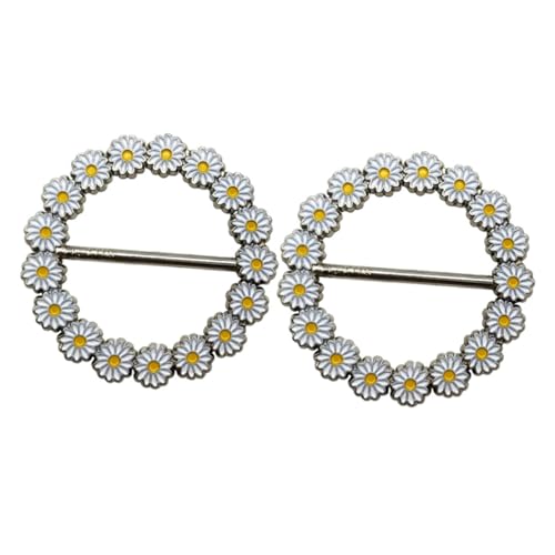 Baluue 2 Stück Teiliges Seidenschal Schnallen Modische Schalringe aus Robustem Material Vielseitige Halstuch Clips für Damen Praktische und Stilvolle Modeschals Verschlüsse von Baluue