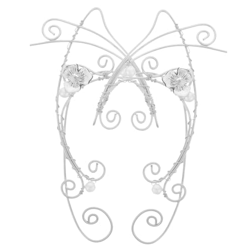 Baluue 2 Stück Vintage Ohrmanschetten Clip Ohrringe Retro Ear Cuff Schmuck Damen Teen Mädchen Cosplay Kostüm Zubehör Ohrlöcher für Party Hochzeit Weihnachten von Baluue