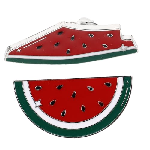 Baluue 2 Stück Wassermelonen Broschen Emaille Süße Anstecknadeln für Hemdkragen Cardigans und Freizeitoutfits und Stilvolles Accessoire für Frauen von Baluue