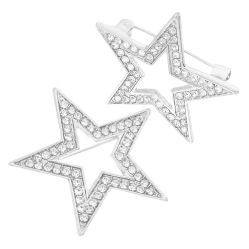 Baluue 2 Stück Zinklegierung Fünfzackiger Stern Brosche Leicht Stilvolle Anstecknadel Für Herren Damen Suit Accessoires Für Anzug Schal Tasche Party Feier von Baluue