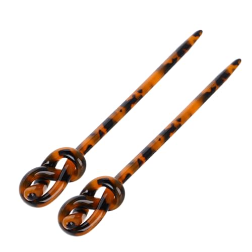 Baluue 2stücke Retro Leopard Haarnadeln Für Damen Vintage Haarstäbe Im Chinesischen Stil Elegante Und Langlebige Haaraccessoires Für Hochsteckfrisuren Für Jede Gelegenheit von Baluue