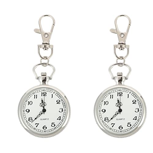 Baluue 2 Stücke Uhr: Uhren Männer Scheuert Student Digitale Arzt Clip Uhr-Uhr Krankenschwestern Fob Schwenkbar Mode Abzeichen Flexible Frauen Dame Taschen Liefert Brosche von Baluue