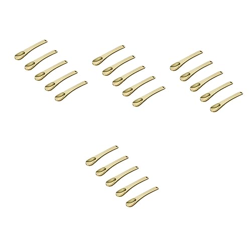 Baluue 20 Stk Augencremestift Depotspatel Make-up Schminklöffel wiederverwendbar Mini-Löffel Gesichtsmaskenlöffel Gesichtscreme-Spatel Mini-Make-up-Löffel Schminkspatel aus Metall Golden Baluue 20 Stk Augencremestift Depotspatel Make-up Schminklöffel wiederverwendbar Mini-Löffel Gesichtsmaskenlöffel Gesichtscreme-Spatel Mini-Make-up-Löffel Schminkspatel aus Metall Golden von Baluue