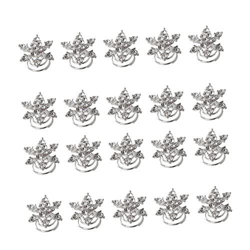 Baluue 20stücke Schneeflocken Haarklammern Aus Legierung Mit Kristallen Spiralförmige Braut Haarschmuck Für Hochzeiten Partys Und Feierliche Anlässe von Baluue