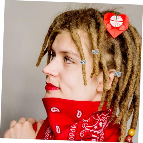 Baluue 20 Stück Teiliges Haarschmuck Großem Dreadlocks perlen Vintage silber Spiralen und Haarmanschetten für Flechten DIY Haarstyling Geeignet für Damen und Herren von Baluue