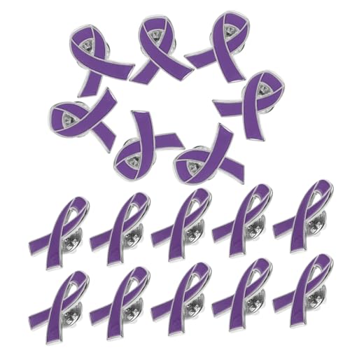 Baluue 20 Stück Teiliges Violette Bewusstseinsbroschen mit Emaille Antiviolente Symbolik Leichte Farbintensive Anstecknadeln für Damen Vielseitig Tragbar an Kragen Taschen Hüten zur von Baluue