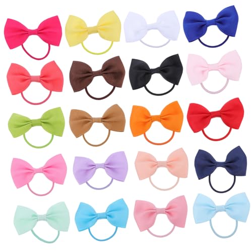 Baluue 20stücke Teiliges Bunte Haargummis Mit Schleifen Für Mädchen Elastische Haarbänder Haaraccessoires Für Weihnachten Und Festliche Anlässe von Baluue