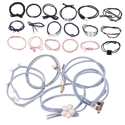 Baluue 24stücke Elastische Pferdeschwanzhalter Haar Krawatten Dekorative Haargummis Haar Zubehör Für Mädchen Alltag Und Party von Baluue