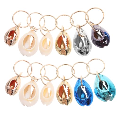 Baluue 24stücke Frauen Haarschmuck Muschel Anhänger Dreadlock Charm Haarringe Für Zöpfe von Baluue