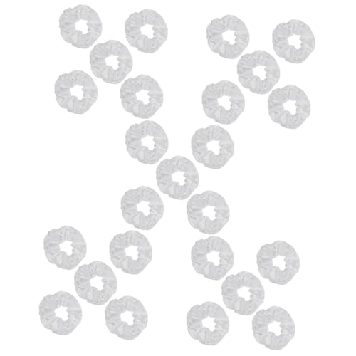 Baluue 25stücke Teiliges Haargummis Satin Weiß Elastische Haargummis Für Und Mädchen Ponytail- Haaraccessoires Für Alltag Und Besondere Anlässe von Baluue