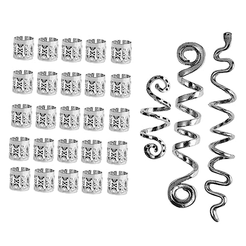 Baluue 28stücke Dreadlock Zubehör Spirale Haarringe Haarschmuck Manschetten Haar Charms Für Zöpfe Und Flechtfrisuren von Baluue
