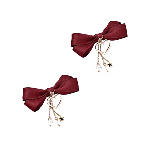 Baluue 2stücke Haarspangen Mit Schleifen Und Quasten Elegante Haarklammern Für Geburtstagsfeiern Weihnachten Und Neujahr Für Stilvolle Frauen Und Mädchen von Baluue