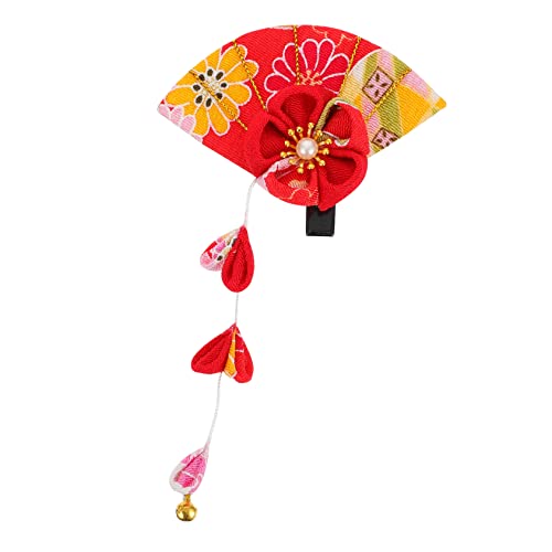 Baluue 2St Haarnadel Accessoires für Damen Haarzubehör Kimono-Haarspange Haarklammer haarschmuck haar spangen traditionelle Haarspange Frauen Haarspange Bettwäsche aus Baumwolle rot von Baluue