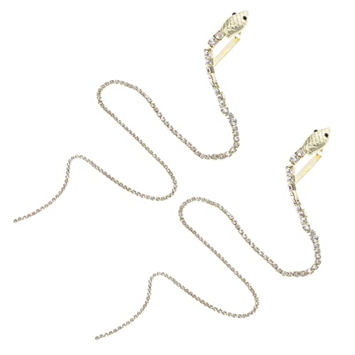 Baluue 2stücke Modische Schlangenhaarpin Haarschmuck Mit Strass Legierter Haarclip Für Damen Elegante Haarschmuck Für Hochzeiten Partys Und Alltag von Baluue