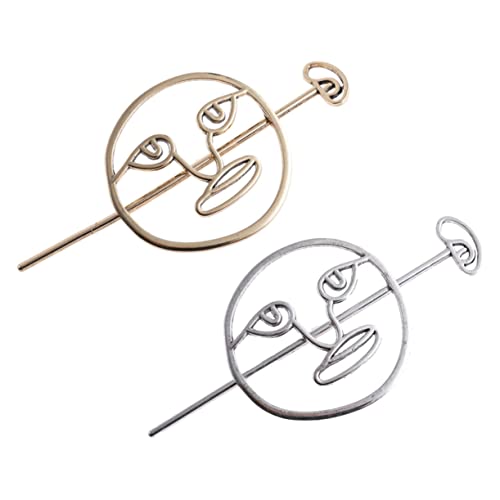 Baluue 2stücke Vintage Haarschmuck Für Frauen Ethno Haarnadel Bun Haarstab Mit Clip Haar Accessoire Glatte Kanten Korrosionsbeständig Langlebig Geeignet Für Damen Jeden Alters von Baluue