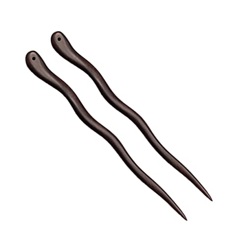 Baluue 2 Haarstäbe Aus Natürlichem Holz Retro Haarnadeln Für Damen Handgefertigte Haaraccessoires Vintage Haarnadel Glatte Haarstäbchen Für Hochzeitsfrisuren von Baluue