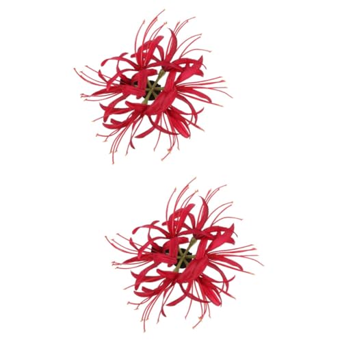 Baluue 2St Haarnadel haar Haarklammer Entenschnabel-Haarspangen Haarspange für Mädchen Krokodilklemmen Frauen dekorative Haarspange Haarschmuck für Mädchen Polyester rot von Baluue