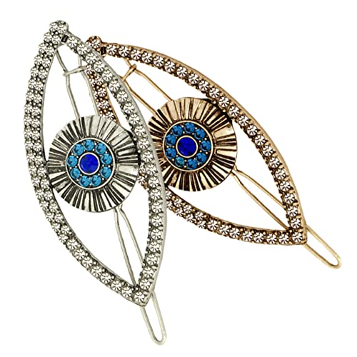 Baluue 2stücke Teiliges Strass-evil Eye Haarklammern Für Damen Kreative Haarspangen Im Vintage-design Antik Antik- Für Besondere Anlässe Und Alltag von Baluue