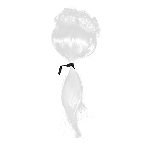 Baluue 2stücke Gentleman Perücke Weiß Lang Lockig Cosplay Kostüm Für Herren Barocke Haarmode Für Partys Und Halloween Für Kostümpartys Und Besondere Anlässe von Baluue