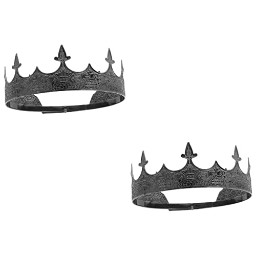 Baluue 2St Metallkrone Kopfschmuck alte Krone Ballzubehör für Männer Stirnbänder für Herren Krone für Männer mens jewellery Karnevalskrone Schauspielkrone Retro-Krone Leistungskrone Baluue 2St Metallkrone Kopfschmuck alte Krone Ballzubehör für Männer Stirnbänder für Herren Krone für Männer mens jewellery Karnevalskrone Schauspielkrone Retro-Krone Leistungskrone von Baluue