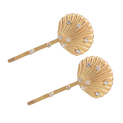 Baluue 2stücke Muschel Geformte Haar Clips Mit Strass Intarsien Haarspangen Aus Legierung Für Frauen Zum Tragen Bei Partys Festivals Alltag von Baluue