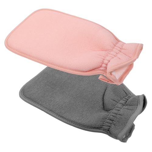 Baluue 2stücke Pack Peelinghandschuhe Für Dusche Bad Körperwaschen Männer Frauen Hautpeeling Körperpeeling Badehandschuhe Handwaschhandschuhe von Baluue