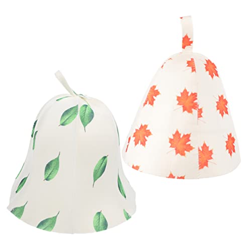 Baluue 2 Stücke Frauen Sauna Hut Filz Bad Kappe für Spa Sauna Wiederverwendbare Atmungsaktive Komfortable von Baluue