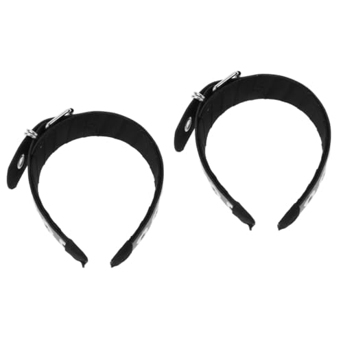 Baluue 2stücke Punk Handgefertigtes Pu- Haarband Mit Metallbeschlägen Dekorationszubehör Für Halloween Cosplay Und Edgy Styles von Baluue