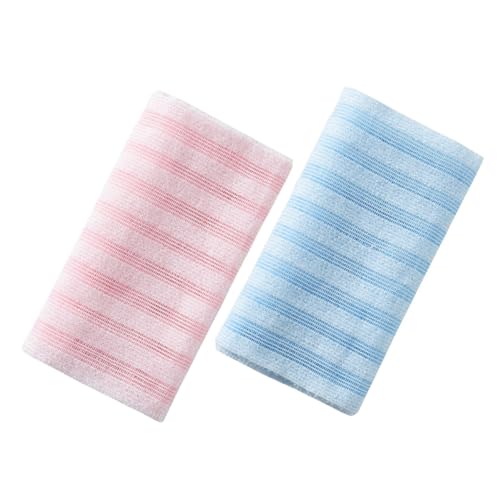 Baluue 2stücke Peeling-handtuch Mit Langem Riemen Für Einfache Rückenreinigung Im Bad Badeschwamm Für Körperpeeling Hautfreundlich Und Wiederverwendbar Als Duschtuch von Baluue