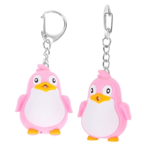 Baluue 2 StüCk Led SchlüSselanhäNger GlüHender Pinguin Mit Sound Und Licht Dekorative SchlüSselringe FüR SchlüSsel Und Taschen von Baluue