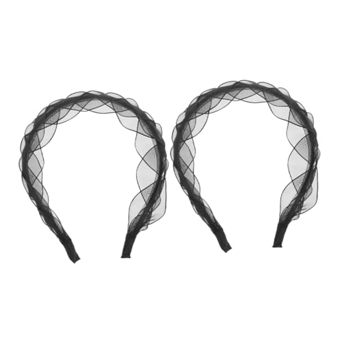 Baluue 2stücke Mesh Haarband Retro Stirnbänder Schwarz Kopfbedeckung Für Frauen Mädchen Jahre Kostüm Party Hochzeit Zubehör von Baluue