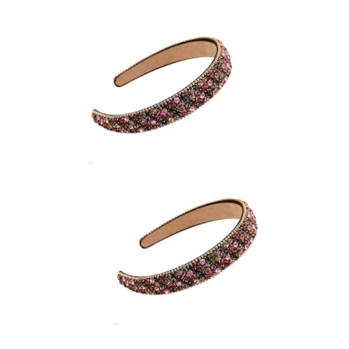 Baluue 2stücke Crystal Wide Haarreif Mit Strasssteinen Für Damen Und Mädchen Breiter Eleganter Haarschmuck Für Partys Hochzeiten Und Alltag Gemischte Farben von Baluue