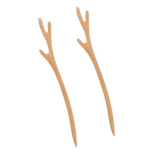 Baluue 2stücke Vintage Haarstäbchen Dekorative Antler Haarnadeln Für Damen Für Hochsteckfrisuren Cosplay Und Besondere Anlässe von Baluue