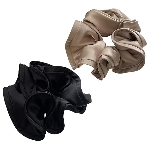 Baluue 2stücke Seiden-haargummis Satin Scrunchies Elastische Haarband Haarseile Pferdeschwanzhalter Damen Mädchen Haar-accessoires Für Täglichen Gebrauch Und Partys von Baluue