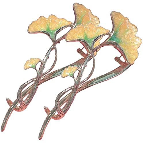 Baluue 2stücke Ginkgoblatt-haarspange Aus Hochwertigen Materialien Leicht Und Langlebig Für Verschiedene Anlässe Wie Hochzeiten Und Bankette Schmuck Für Frauen Und Mädchen von Baluue