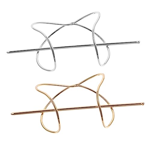 Baluue 2stücke Metall Haarspange Clip Vintage Haarstab Aus Haarschmuck Clips Für Frauen Stick Bun Holder Bun Headwear von Baluue