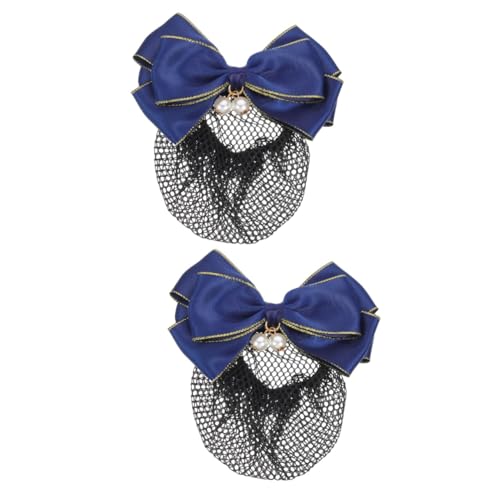 Baluue 2stücke Bun Haarnetz Mit Schleifen-design Für Damen Haarschutzabdeckung Für Bankangestellte Stewardessen Und Tänzerinnen Vielseitig Einsetzbar Perfektes Haaraccessoire Für von Baluue