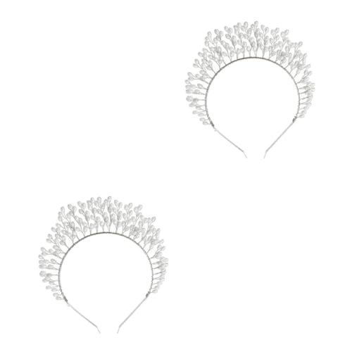 Baluue 2stücke Handcraft Headband Mit Kunstperlen Exaggerierte Haarreifen Für Hochzeiten Junggesellinnenabschiede Und Partys Eleganter Brautschmuck Für Damen Foto-requisiten Und Party- von Baluue