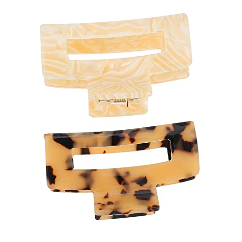 Baluue 2stücke Acryl Haarklaue Clip Einfache Haarklaue Klemmen Chic Frauen Barrettes Haarspange Haarkralle Frauenkieferclips Haardekor Haarspangeornament von Baluue