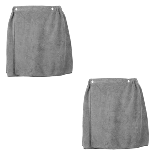Baluue 2st Herren Badetuch Badeschwamm Dusch Wickel Dusch-peeling-tuch Warmes Duschtuch Trainingshandtücher Körperpackung Hotelhandtuch Körpertuch Körperbürste Polyester (polyester) Grey von Baluue
