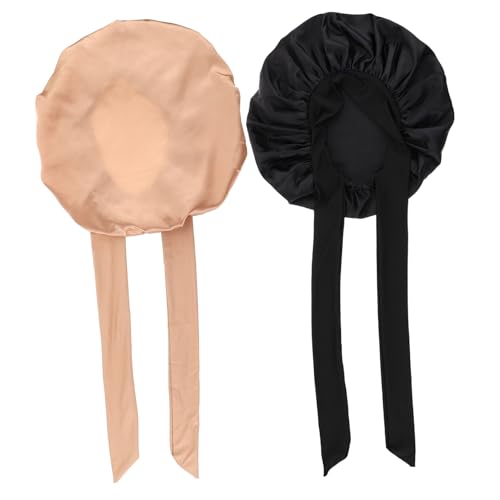Baluue Elastische Haarhauben Set für Damen Schlafmütze Badekappe 2er Pack von Baluue