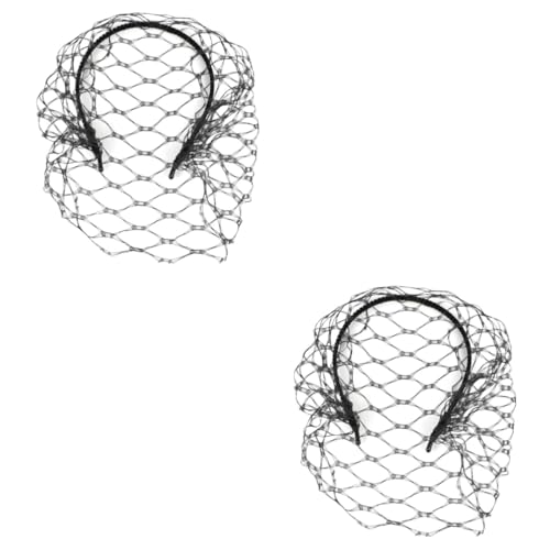 Baluue 2stücke Braut Haarschmuck Mit Schwarzem Schleier Haarnetz Für Hochzeiten Und Partys Leicht Und Perfektes Fotorequisit Für Unvergessliche von Baluue