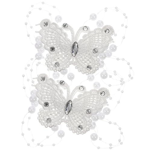 Baluue 2stücke Schmetterlings-haarspangen Mit Spitze Für Damen Und Mädchen Haarklammern Für Hochzeiten Partys Und Tägliches Tragen Hübsches Zubehör Für von Baluue