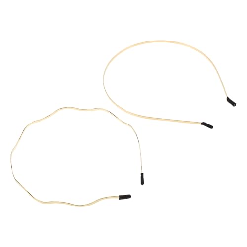 Baluue 2stücke Sportliches Haarband Hochzeitskopfschmuck Nicht-slip Workout Stirnband Braut-stirnband Welliges Haarband Für Jogging von Baluue