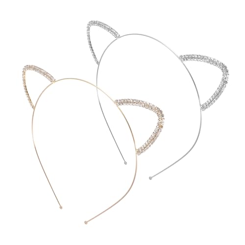 Baluue 2stücke Katzenohren Kopfbedeckung Katzen Cosplay Accessoire Metall Katzenohren Stirnband Verstellbar Cosplay Kostüm Kit Leicht Und Bruchfest von Baluue