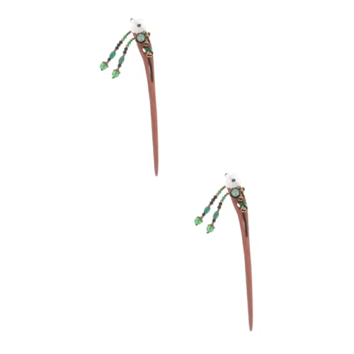 Baluue 2stücke Vintage Holz Haarnadel Mit Blumenquaste Chinesische Haarnadeln Für Lange Haare Damen Haarschmuck Für Hochzeiten Und Besondere Anlässe Elegant Und von Baluue