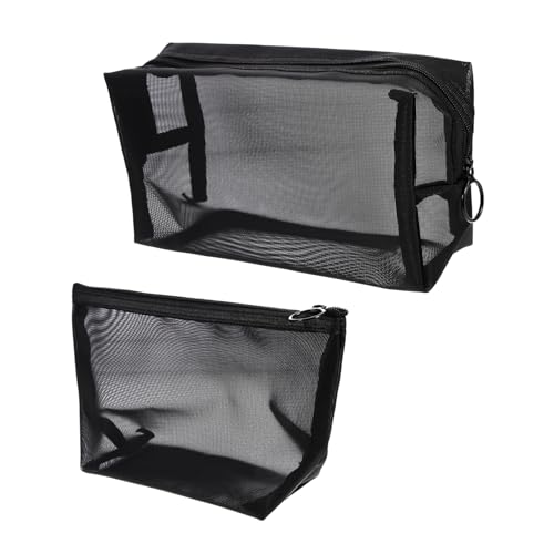 Baluue 2stücke Multifunktionale Kosmetiktasche Tragbare Toiletten Organizer Outdoor Mesh Waschtasche Für Herren Transparent Großvolumig Für Reisen Und Alltag von Baluue