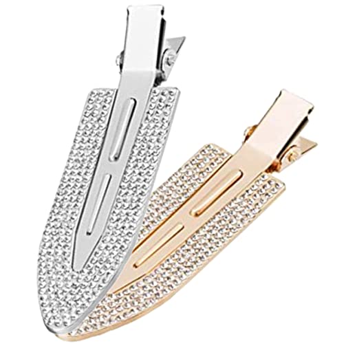 Baluue 2stücke Glitzernde Haarspangen Mit Strass Für Flache Haarspangen Falten Für Make-up Verbiegbare Für Damen von Baluue
