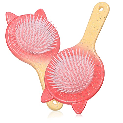 Baluue 2stücke Haarbürste Entwirren Für Katzenohren Design Massagekamm Haare Kämmen Mühelos Für Mädchen Jungen Damen Herren von Baluue